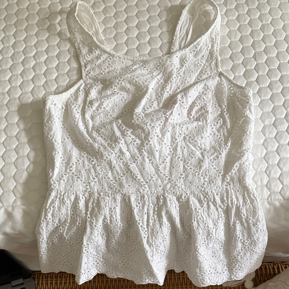 Lilly Pulitzer White Lace Camisole Top